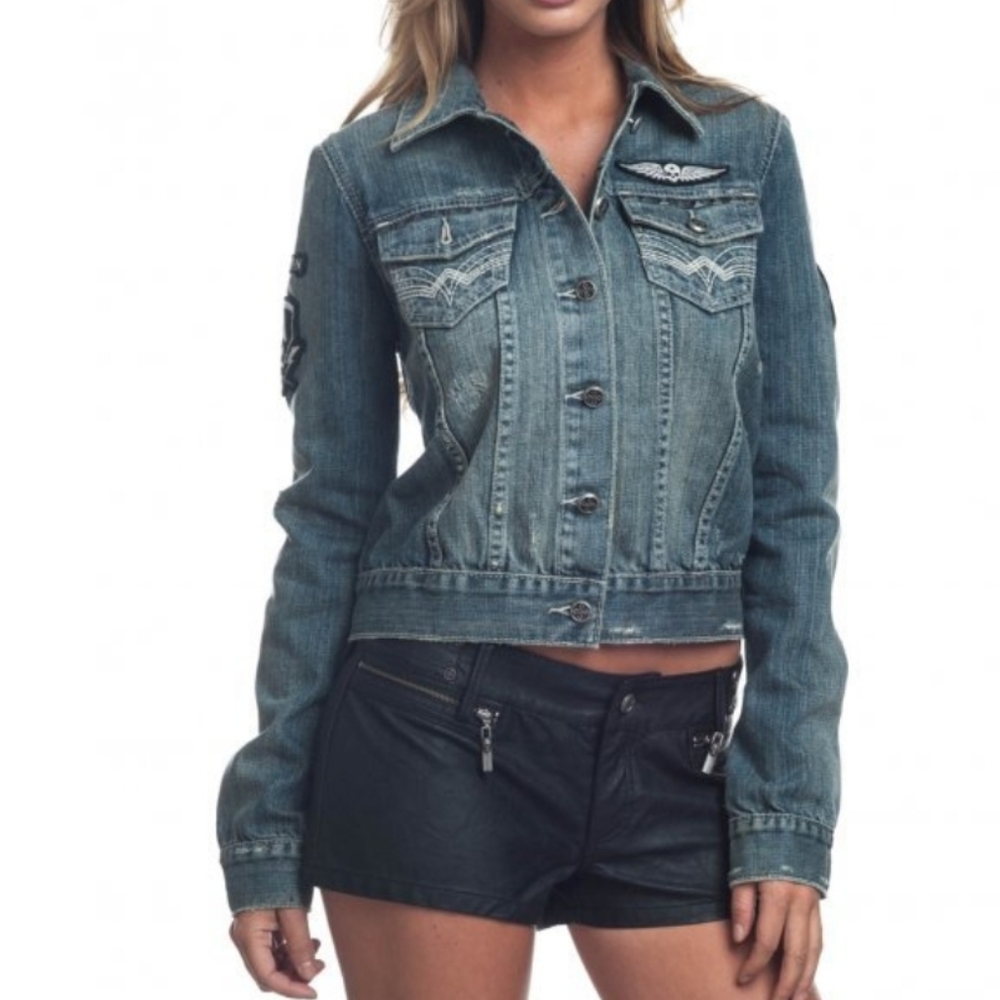 Affliction Denim Distress Jacket-NWT
